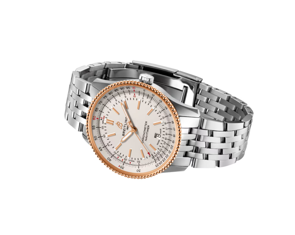 BRT Navitimer 41mm Mens Watch Silver