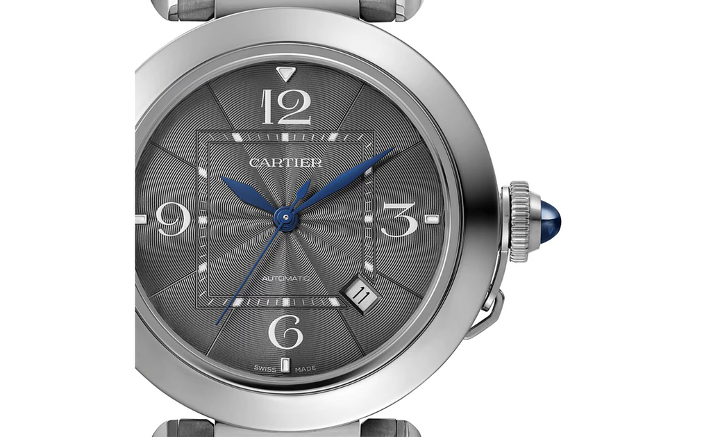 Pasha De CRT Watch 41mm, Automatic Movement, Steel, Dark Grey Dial, Interchangeable Metal And Leather Straps