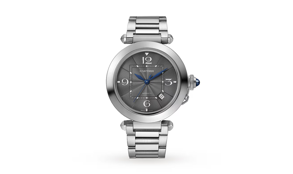 Pasha De CRT Watch 41mm, Automatic Movement, Steel, Dark Grey Dial, Interchangeable Metal And Leather Straps