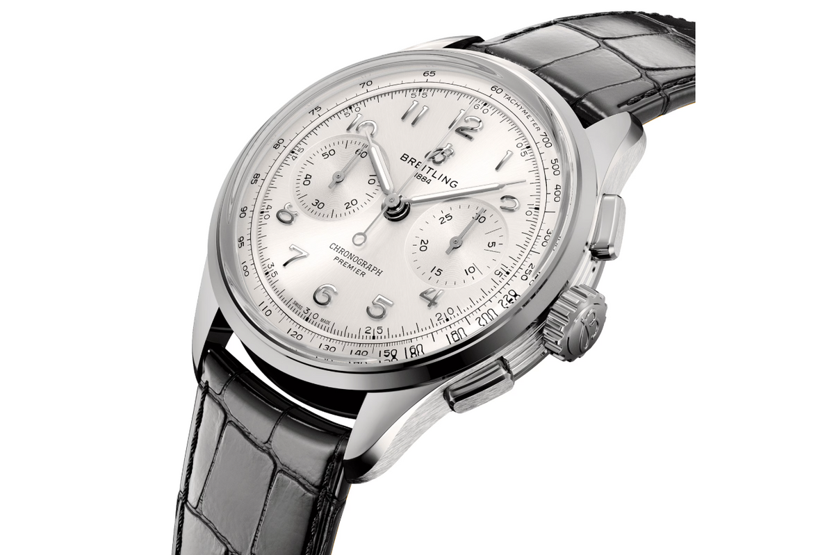 BRT Premier B09 Chonograph 40mm Mens Watch Silver