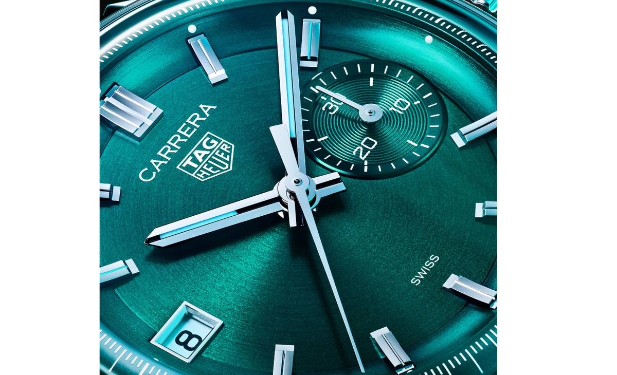 TGHR Carrera Chronograph 39mm Mens Watch Green