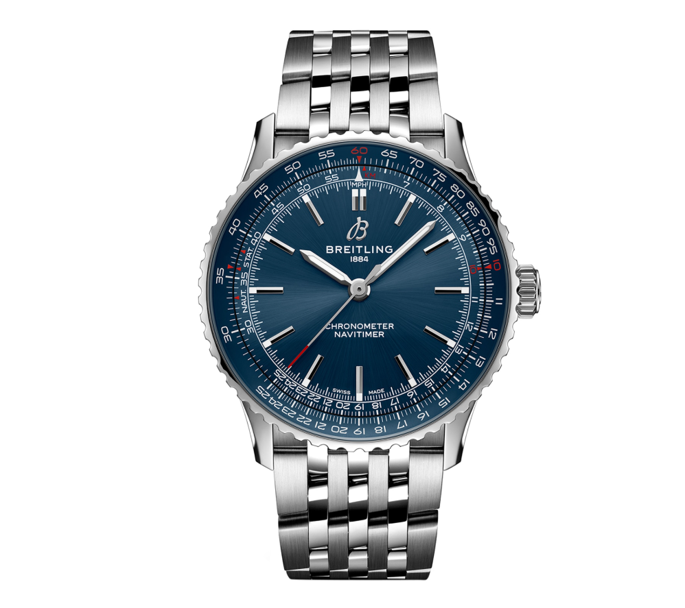 BRT Navitimer Automatic 41mm Mens Watch Blue Stainless Steel
