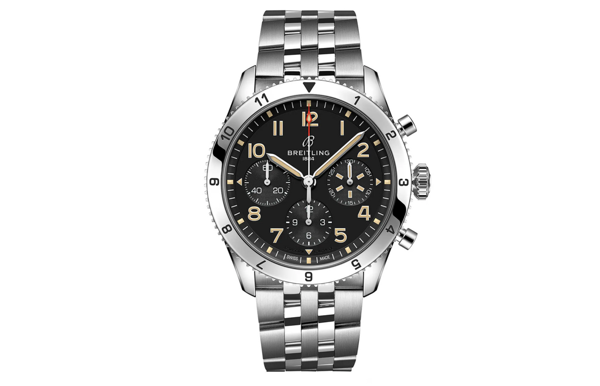 BRT Classic AVI Chronograph 42 P-51 Mustang Stainless Steel Watch