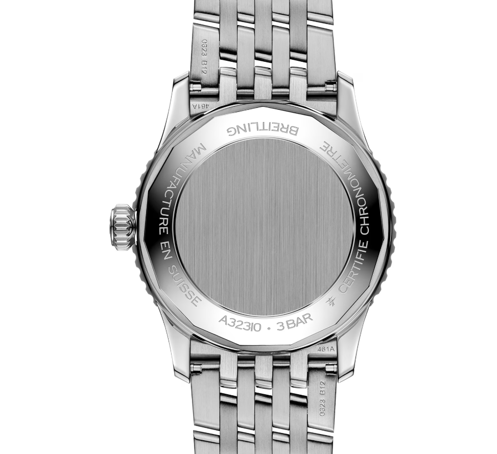 BRT Navitimer Automatic GMT 41mm Mens Watch Silver Stainless Steel