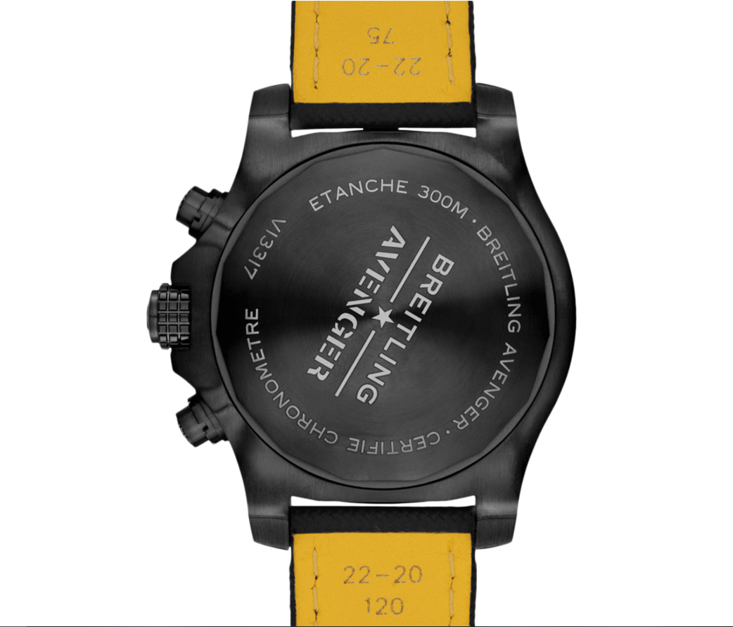 BRT Avenger Chronograph Night Mission 45mm Mens Watch Black