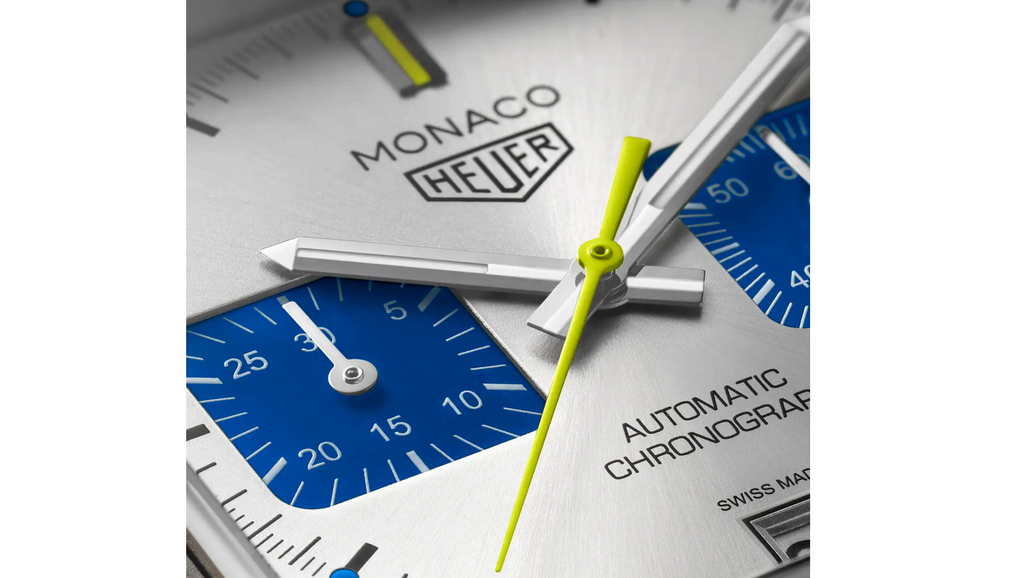 TGHR Monaco Chronograph Racing Blue Limited Edition 39mm Mens Watch Silver