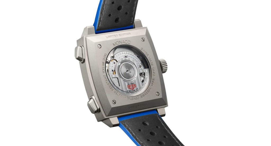 TGHR Monaco Chronograph Racing Blue Limited Edition 39mm Mens Watch Silver