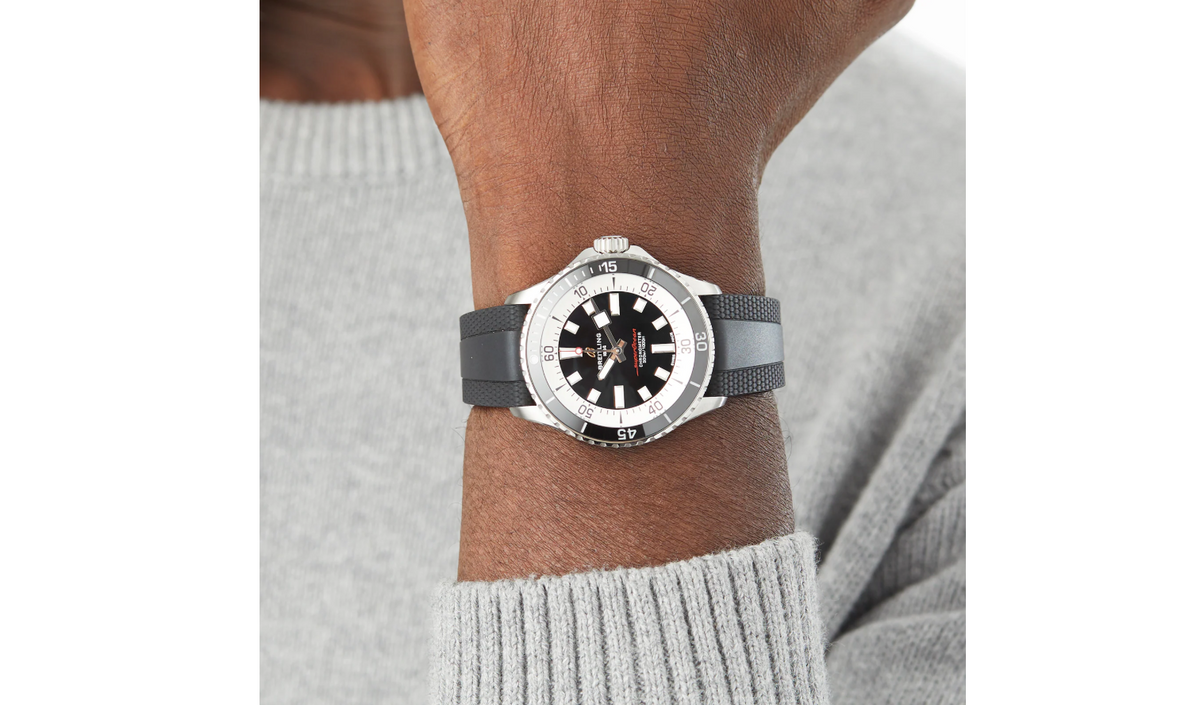 BRT Superocean Automatic 42 Stainless Steel Rubber Strap Watch