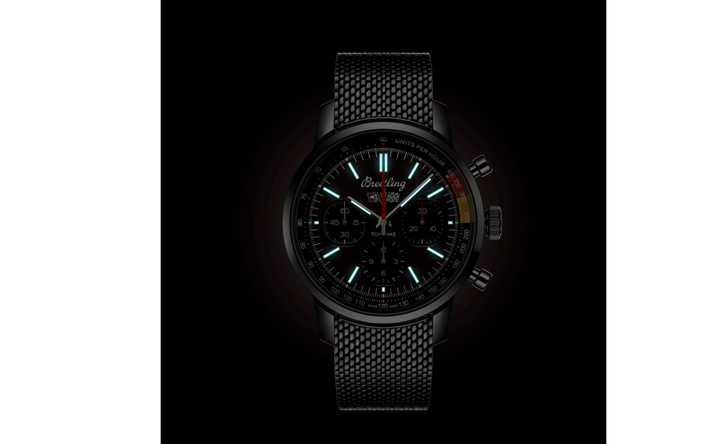 BRT Top Time B01 Classic Cars Chevrolet Corvette 41mm Mens Watch Mesh Strap