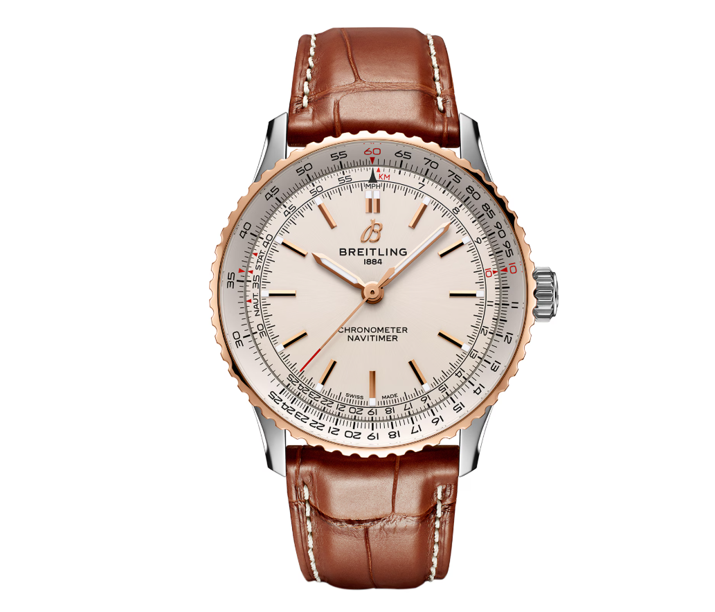 BRT Navitimer Automatic 41mm Mens Watch Silver