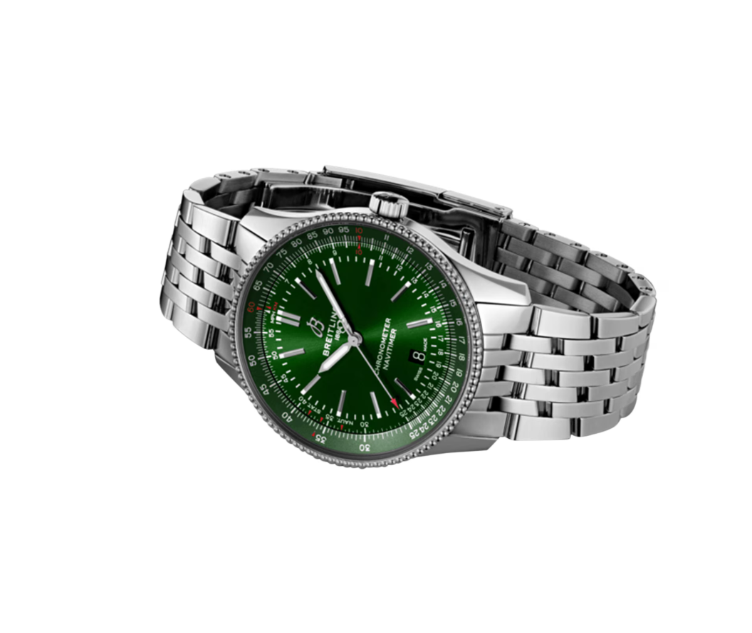 BRT Navitimer 41mm Mens Watch Green