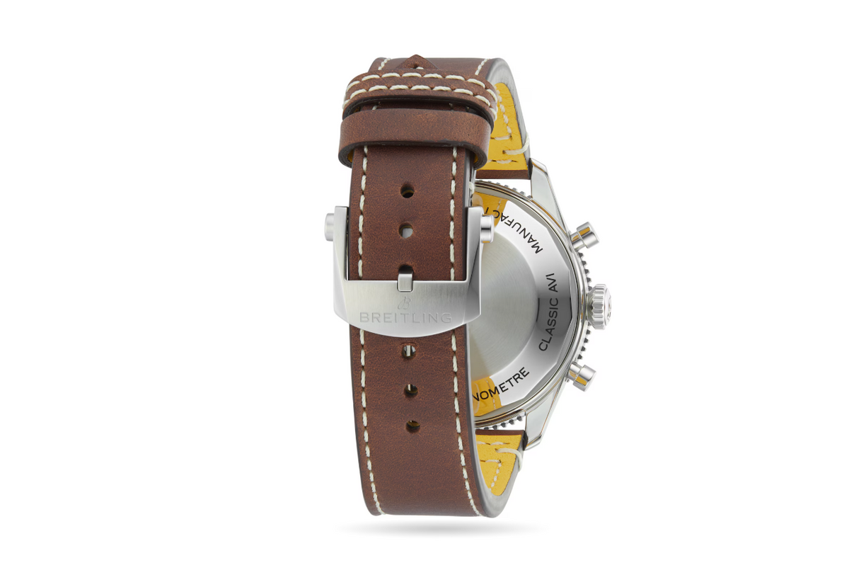 BRT Classic AVI Chronograph 42 Mosquito Leather Strap Watch