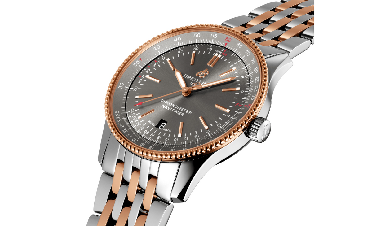 BRT Navitimer Automatic 41 Anthracite Metal Bracelet Watch