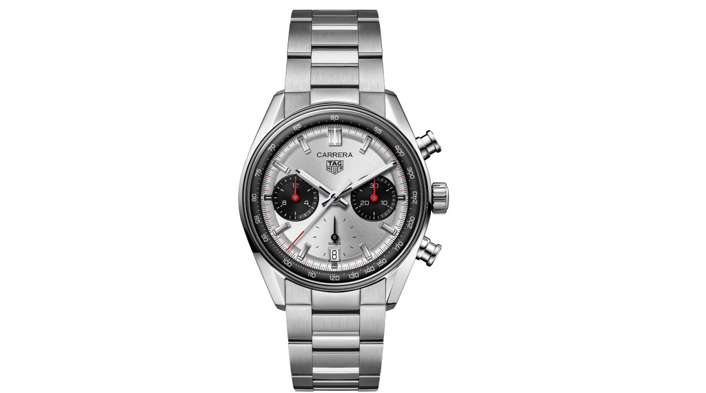 TGHR Carrera Chronograph 39mm Mens Watch Silver