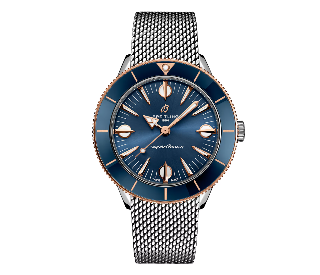 BRT Superocean Heritage '57 Highlands Capsule 38mm Mens Watch Blue 2 Straps
