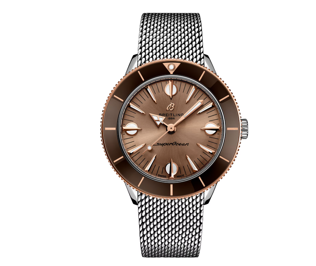 BRT Superocean Heritage '57 Highlands Capsule 38mm Mens Watch Brown 2 Straps