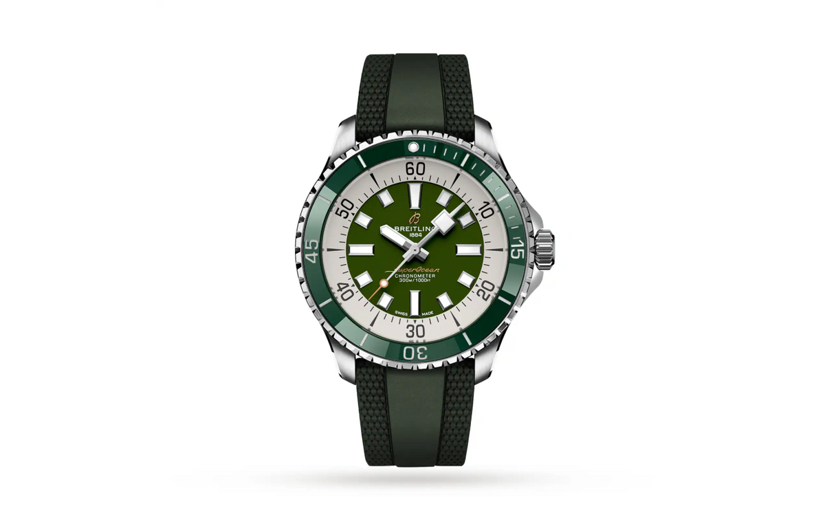 BRT Superocean Automatic 44 Stainless Steel Rubber Strap Watch