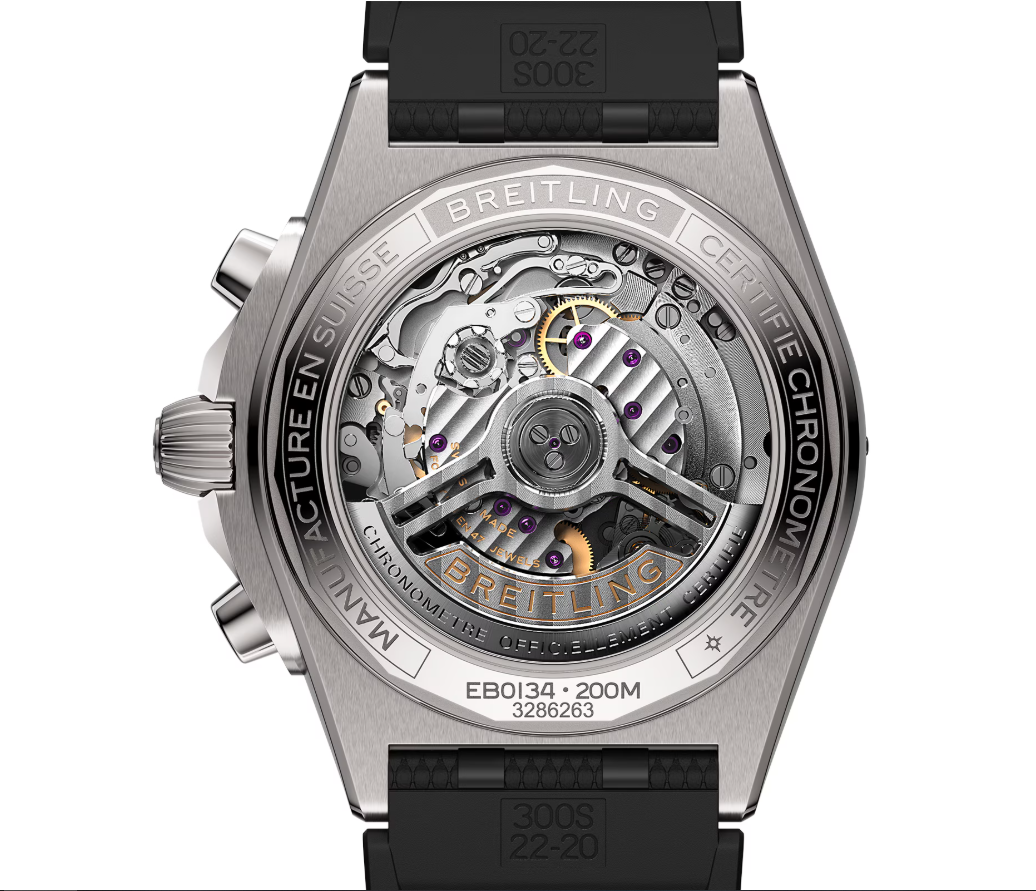 BRT Chronomat B01 42mm Mens Watch Grey Rubber
