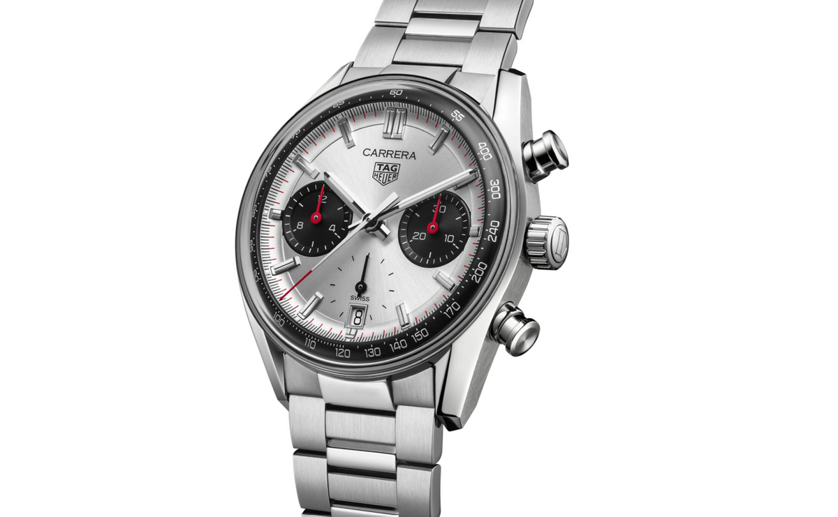 TGHR Carrera Chronograph 39mm Mens Watch Silver