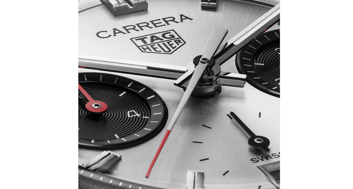 TGHR Carrera Chronograph 39mm Mens Watch Silver