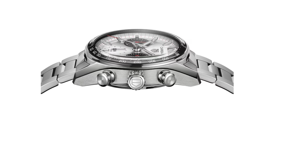 TGHR Carrera Chronograph 39mm Mens Watch Silver