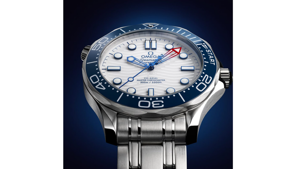 OMG Seamaster Diver Americas Cup 300m 42mm Mens Watch White