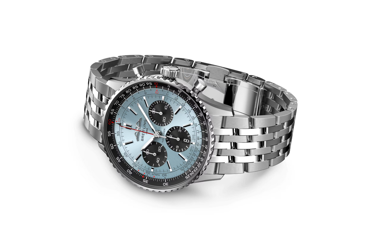 BRT Navitimer B01 Chronograph 43 Stainless Steel Ice Blue Watch