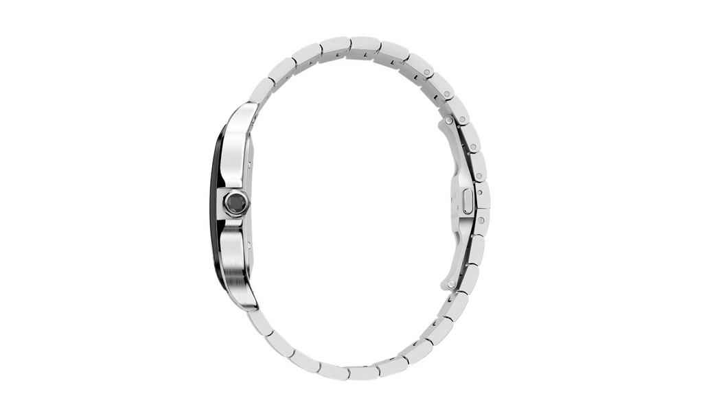 Santos De CRT Watch Large Model, Automatic Movement, Steel, ADLC, Interchangeable Metal And Rubber Bracelets