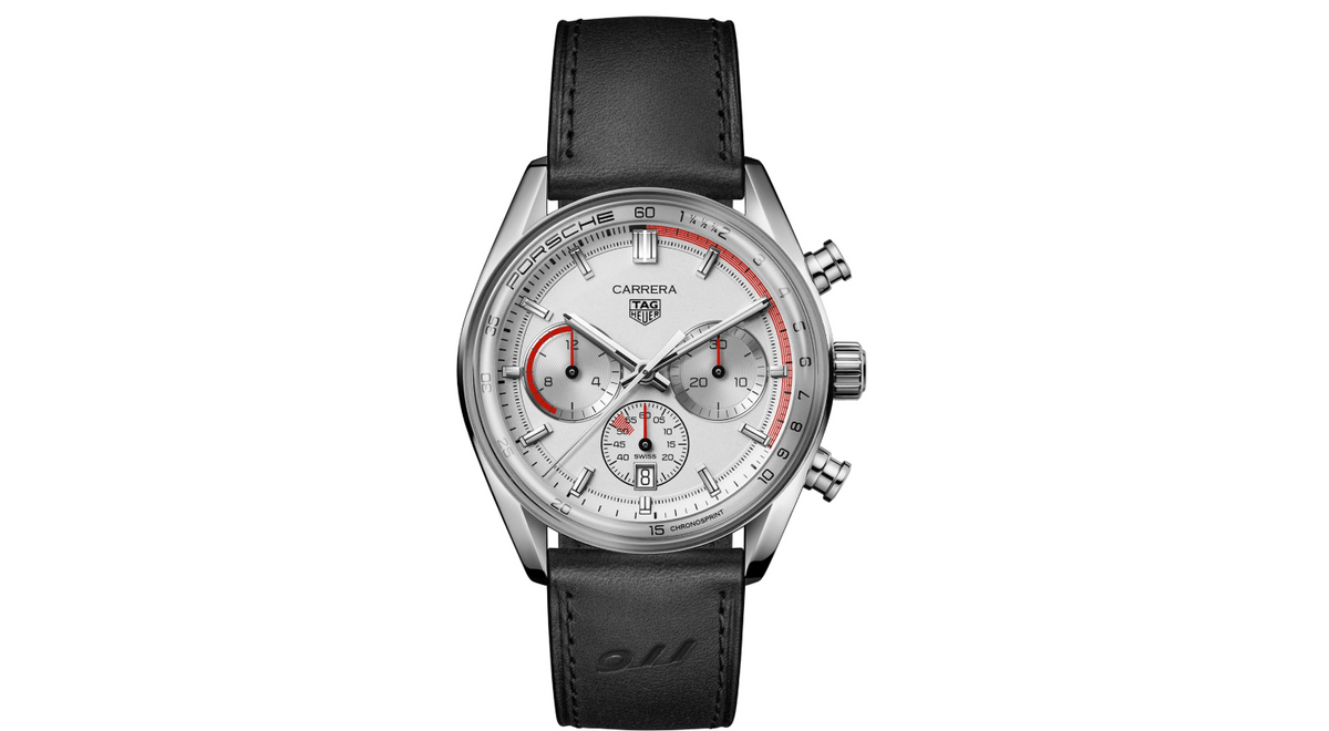 TGHR Carrera Chronosprint X Porsche Special Edition 42mm Mens Watch Silver