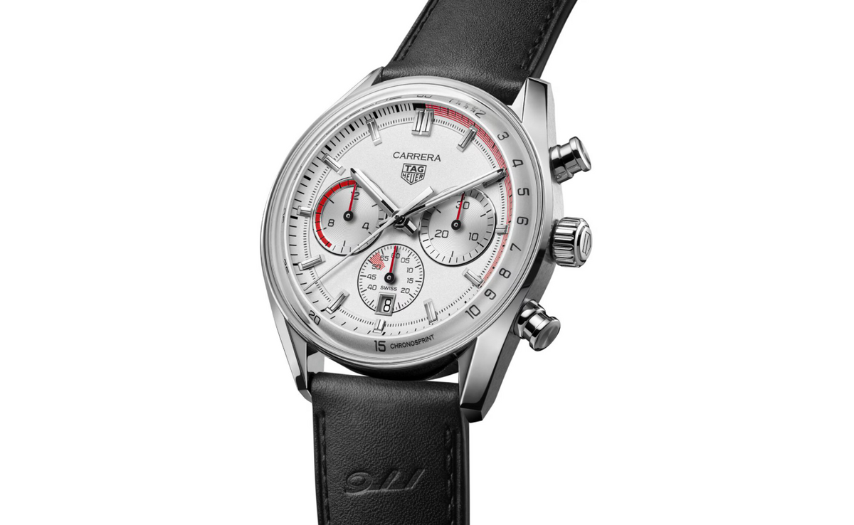 TGHR Carrera Chronosprint X Porsche Special Edition 42mm Mens Watch Silver