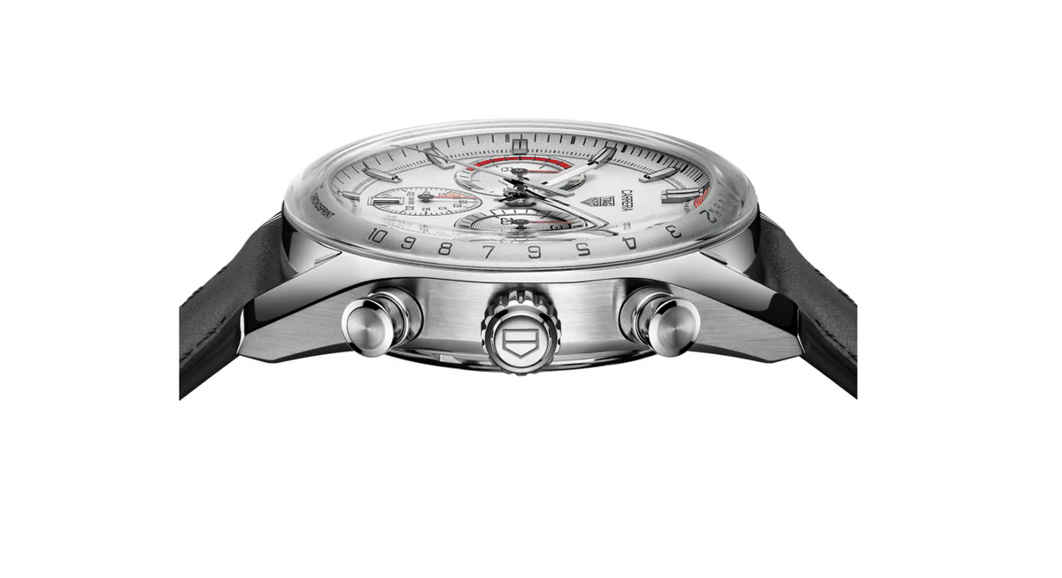 TGHR Carrera Chronosprint X Porsche Special Edition 42mm Mens Watch Silver