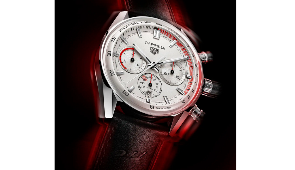 TGHR Carrera Chronosprint X Porsche Special Edition 42mm Mens Watch Silver