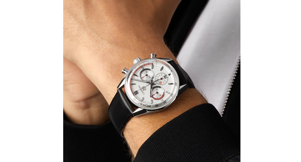 TGHR Carrera Chronosprint X Porsche Special Edition 42mm Mens Watch Silver