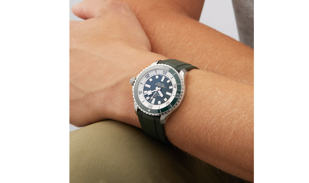 BRT Superocean Automatic 44 Stainless Steel Rubber Strap Watch