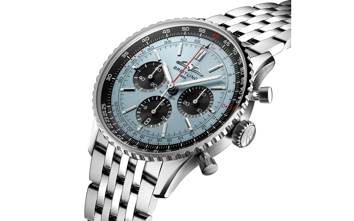 BRT Navitimer B01 Chronograph 43 Stainless Steel Ice Blue Watch
