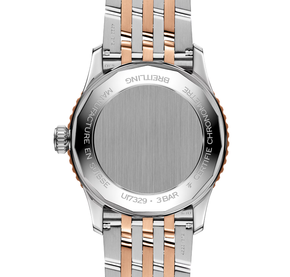 BRT Navitimer Automatic 41mm Mens Watch Silver Stainless Steel And 18k Red Gold