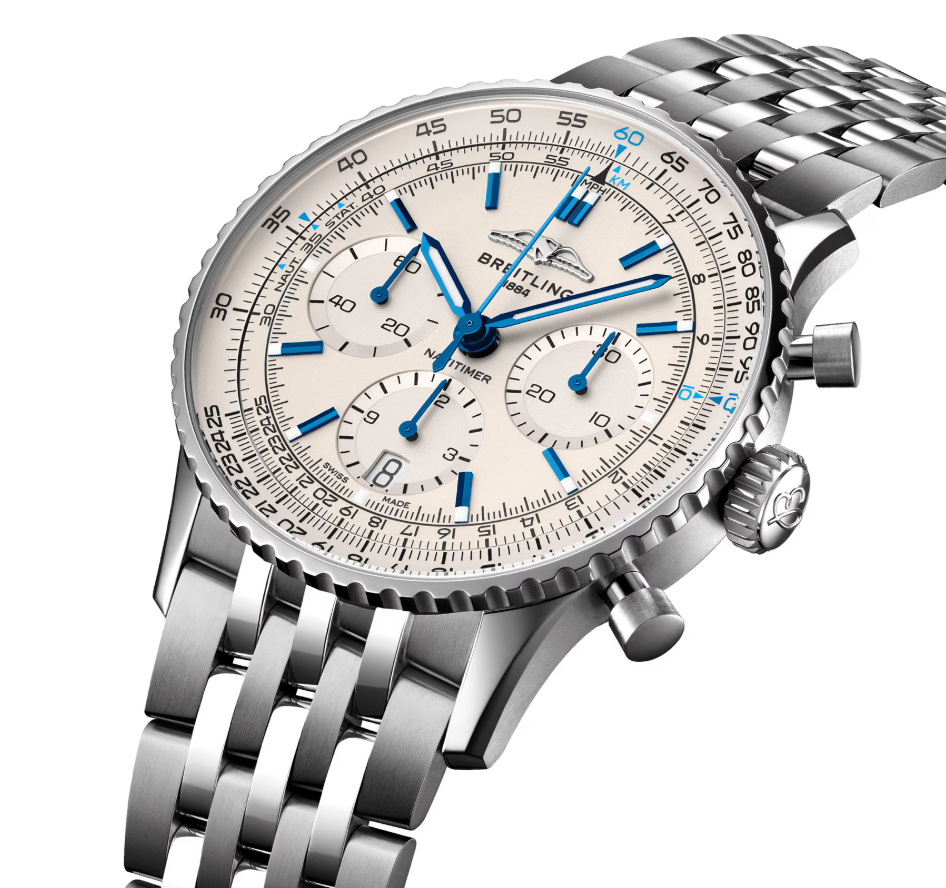 BRT Navitimer Chronograph 41mm Mens Watch White