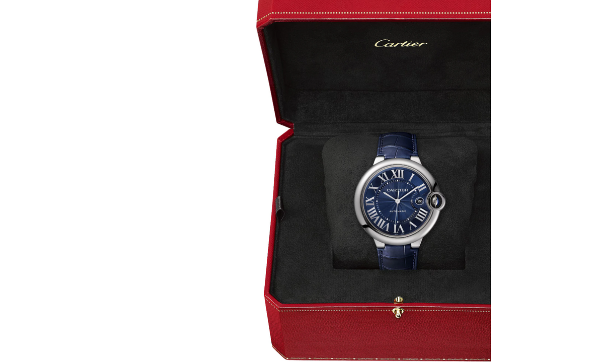 Ballon Bleu de CRT watch, 42 mm. Mechanical movement with automatic winding, caliber 1847 MC.