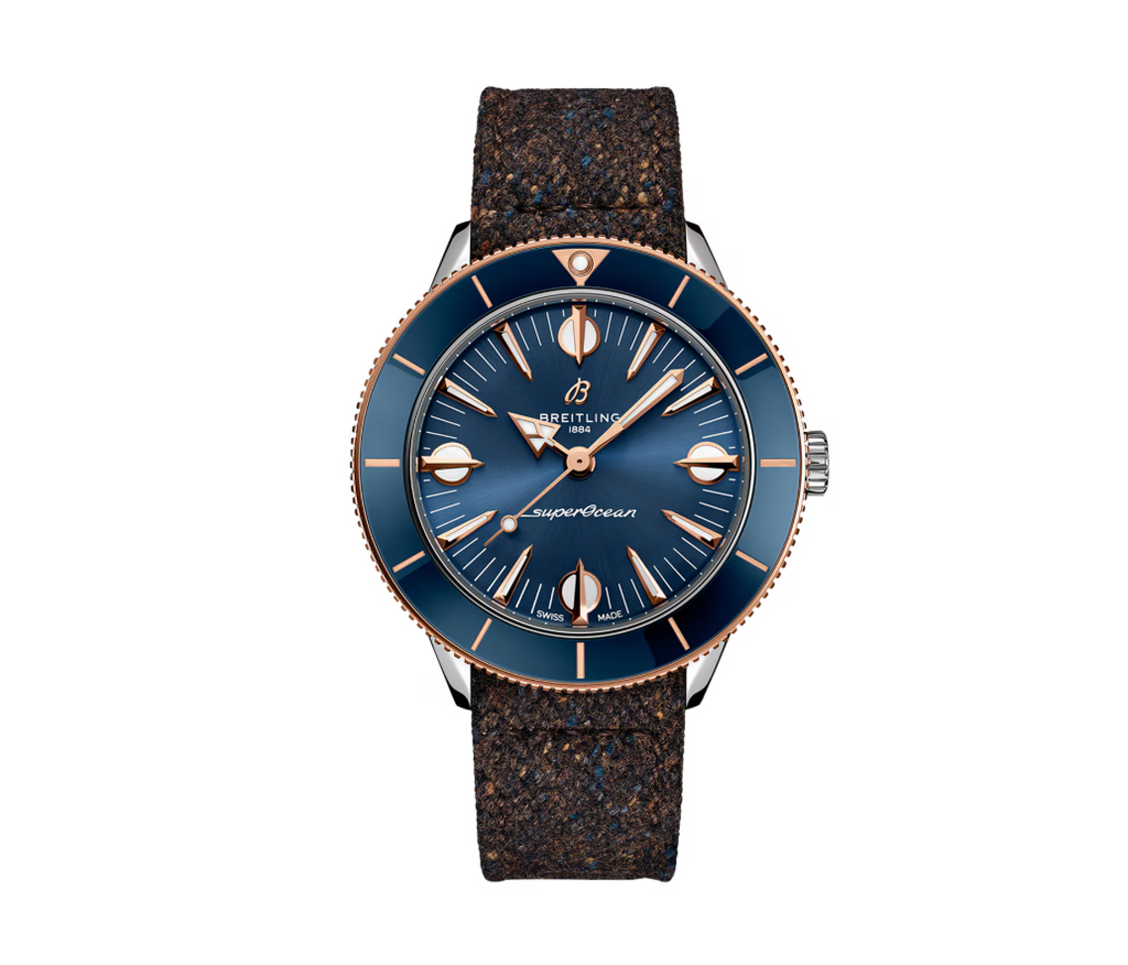 BRT Superocean Heritage '57 Highlands Capsule 38mm Mens Watch Blue 2 Straps